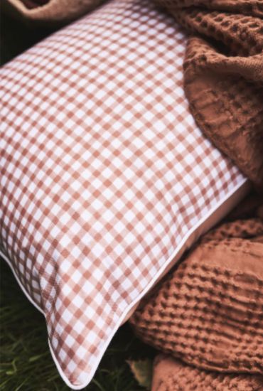 Cotton percale cushion cover Vichy 40x60 cm