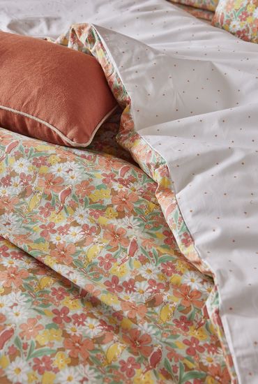 Housse de couette en percale de coton Lovebirds