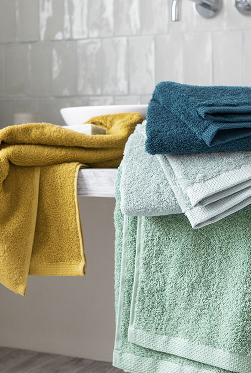 Serviettes de bain en coton absorbant Aqua
