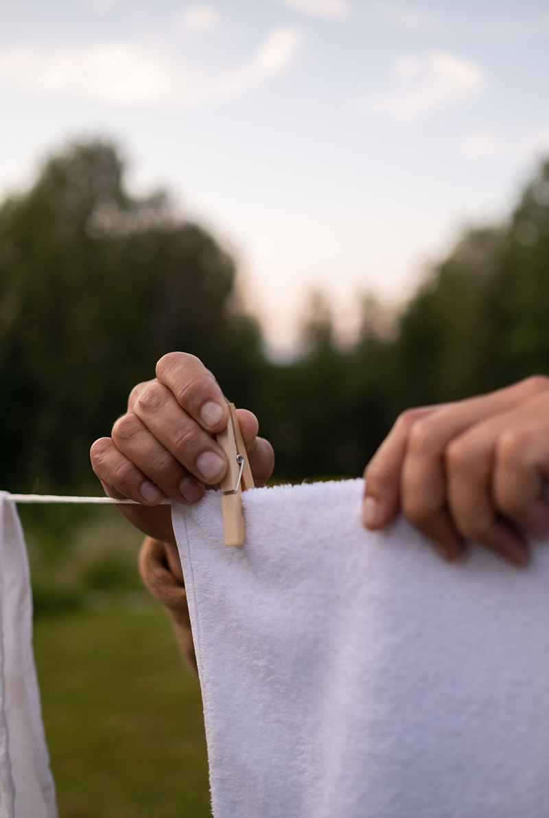 Séchage du linge à l'air libre